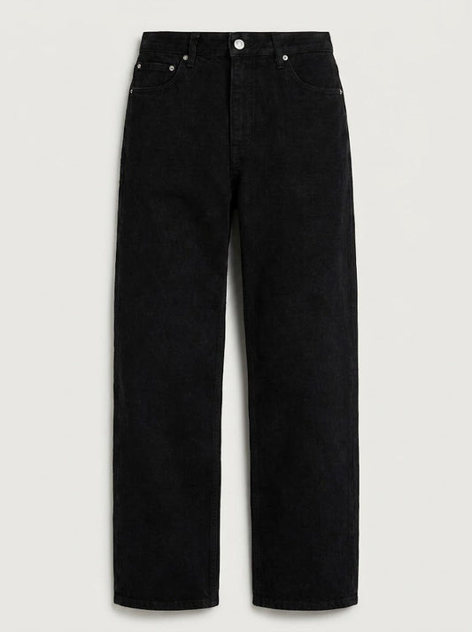 BLACK STRAIGHT LEG JEANS
