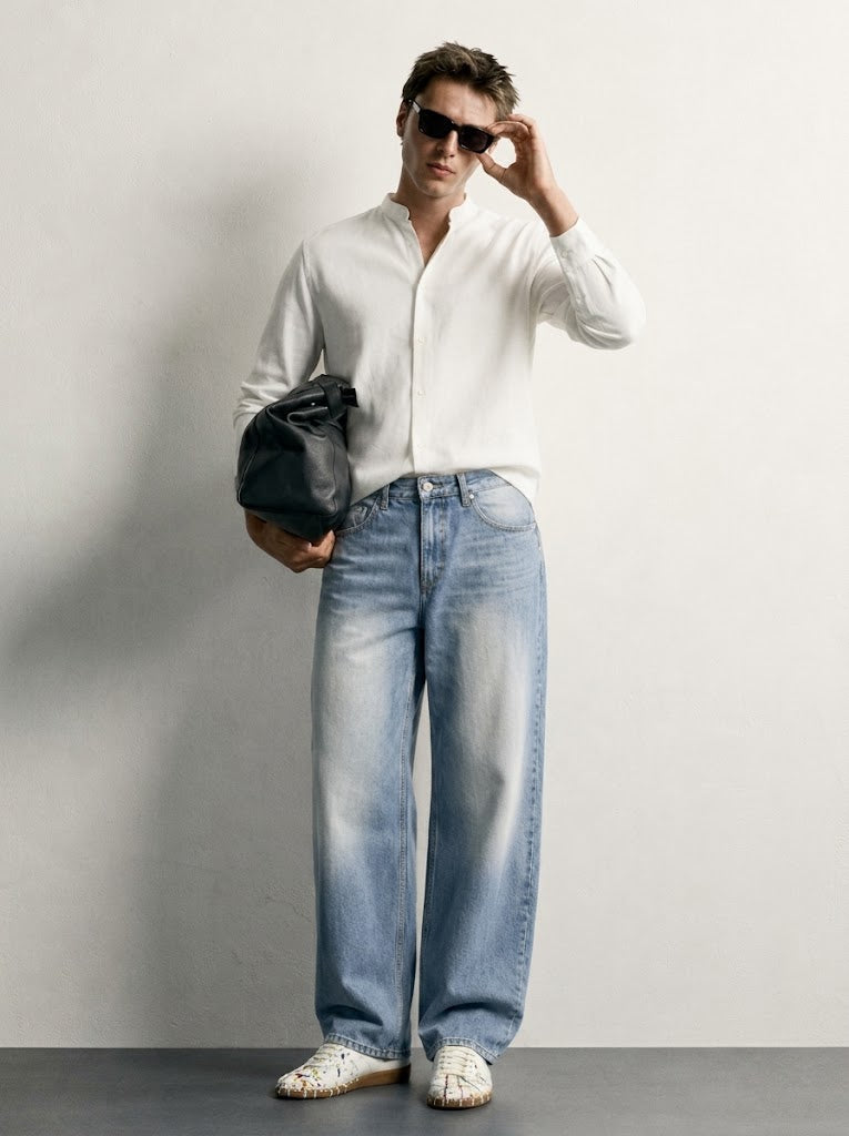 STAND-UP COLLAR SHIRT