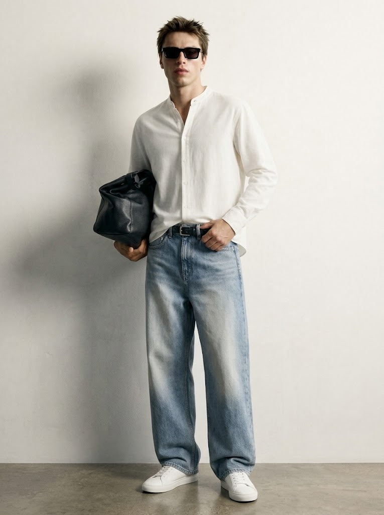 STAND-UP COLLAR SHIRT