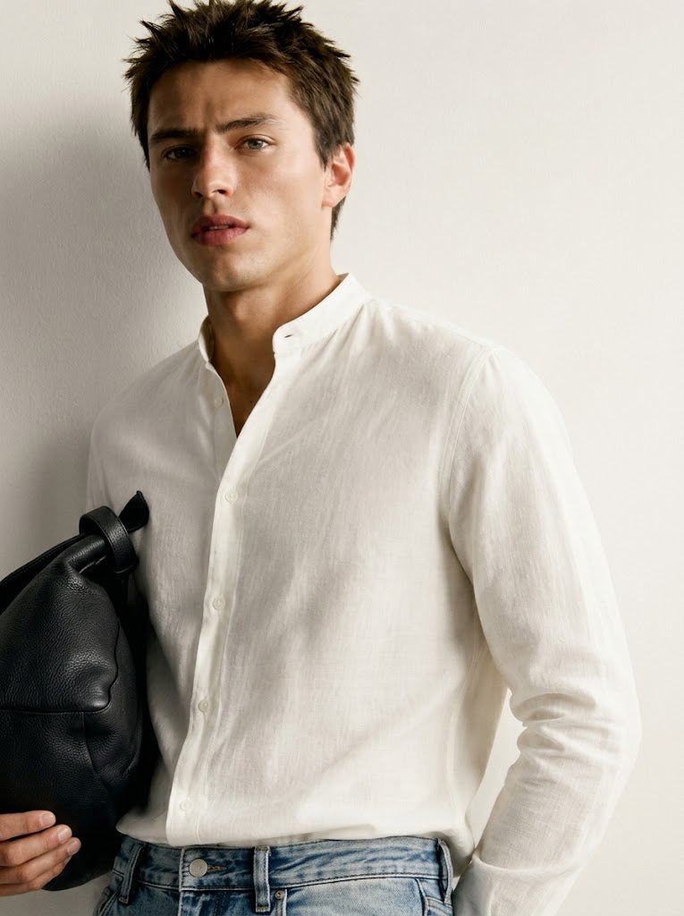 STAND-UP COLLAR SHIRT
