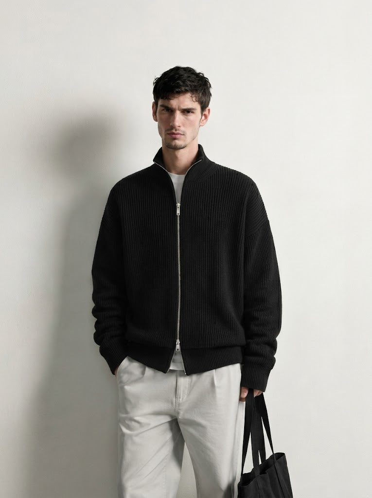 RIBBED KNIT JACKET