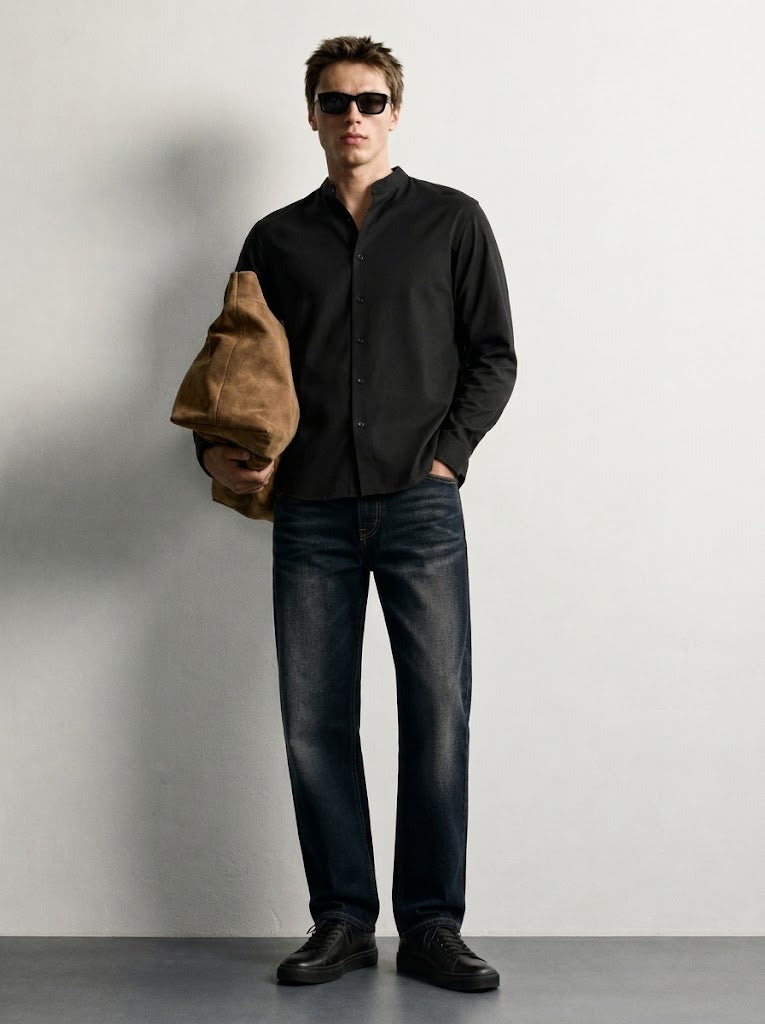 STAND-UP COLLAR SHIRT