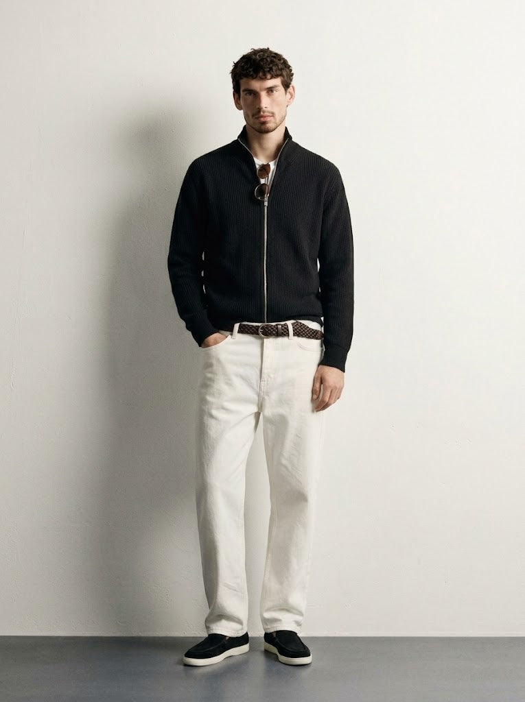 RIBBED KNIT JACKET